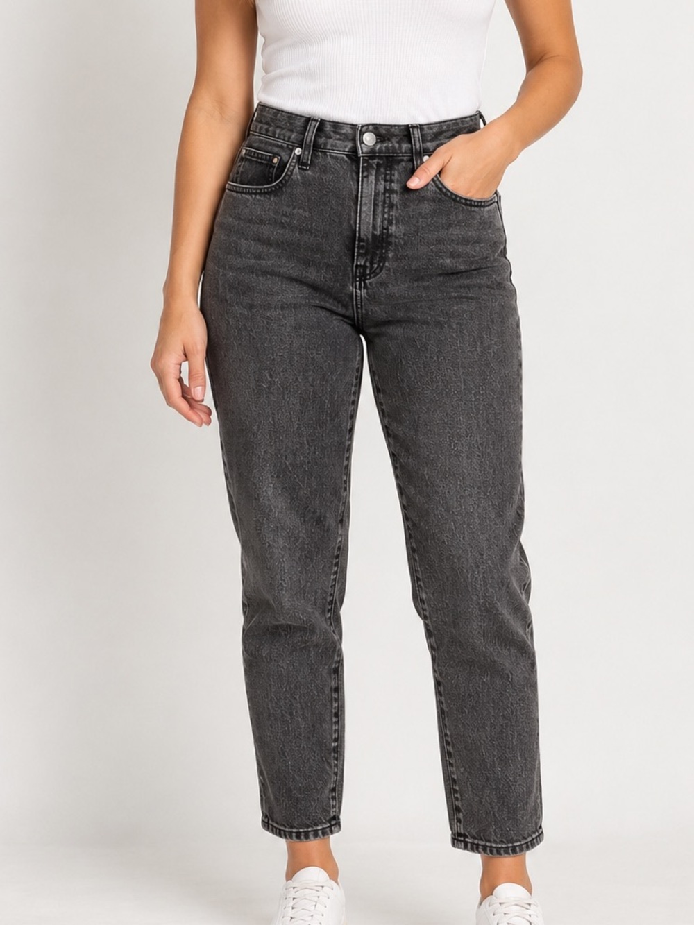 Madewell "The Curvy Perfect Vintage Jean" Size 26 Washed Black High Rise EUC